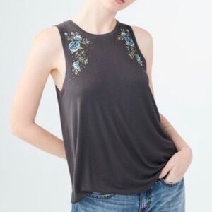 Aeropostale Floral Embroidered Tank